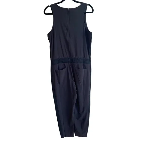 NWT ATHLETA Brooklyn Jumpsuit Black Women's 12 Pockets Comfort Stretch MSRP$129 - Picture 4 of 16